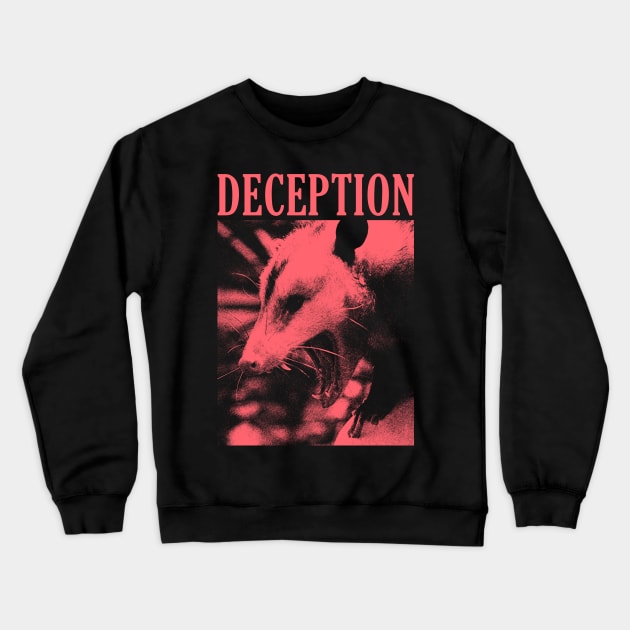 DECEPTION Opossum Crewneck Sweatshirt by giovanniiiii